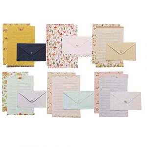 QingLanJian 48 Cute Writing Paper Letter Stationary Set with 24 Envelopes