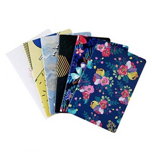 6 Pack Notebook Journals Bulk for Travelers, Class and Office, Diary Writing Subject Memo Book Planner with Lined Paper, College Ruled, 60 Pages/ 30 Sheets, 5.5×8.3 inch, Travel Note Book Set